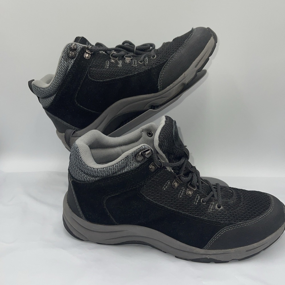 VIONIC 3105 Cypress 9168 Black Mesh Suede Performance Hiking Trail Boots W8 - Picture 3 of 11